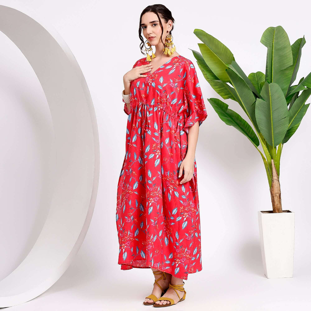 Handmade block print caftan – comfy boho clothing