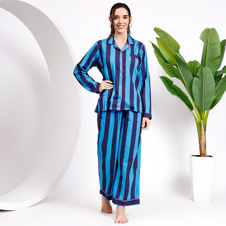 Modern Burnt Orange Stripes for A Trendy Nightwear's