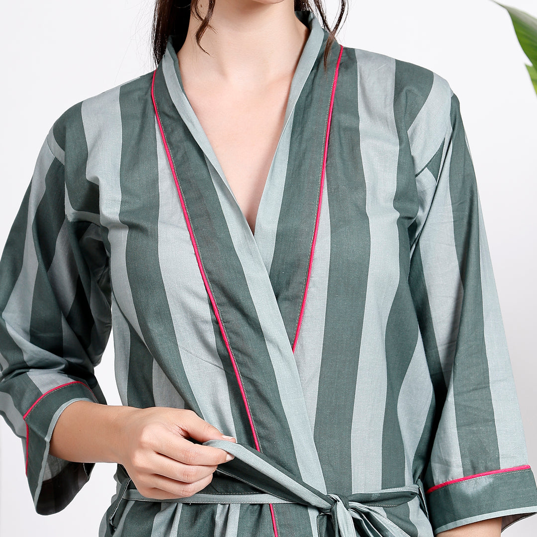 striped kimono robes for women