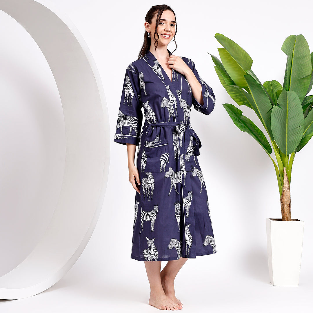 Nightwear kimono robe