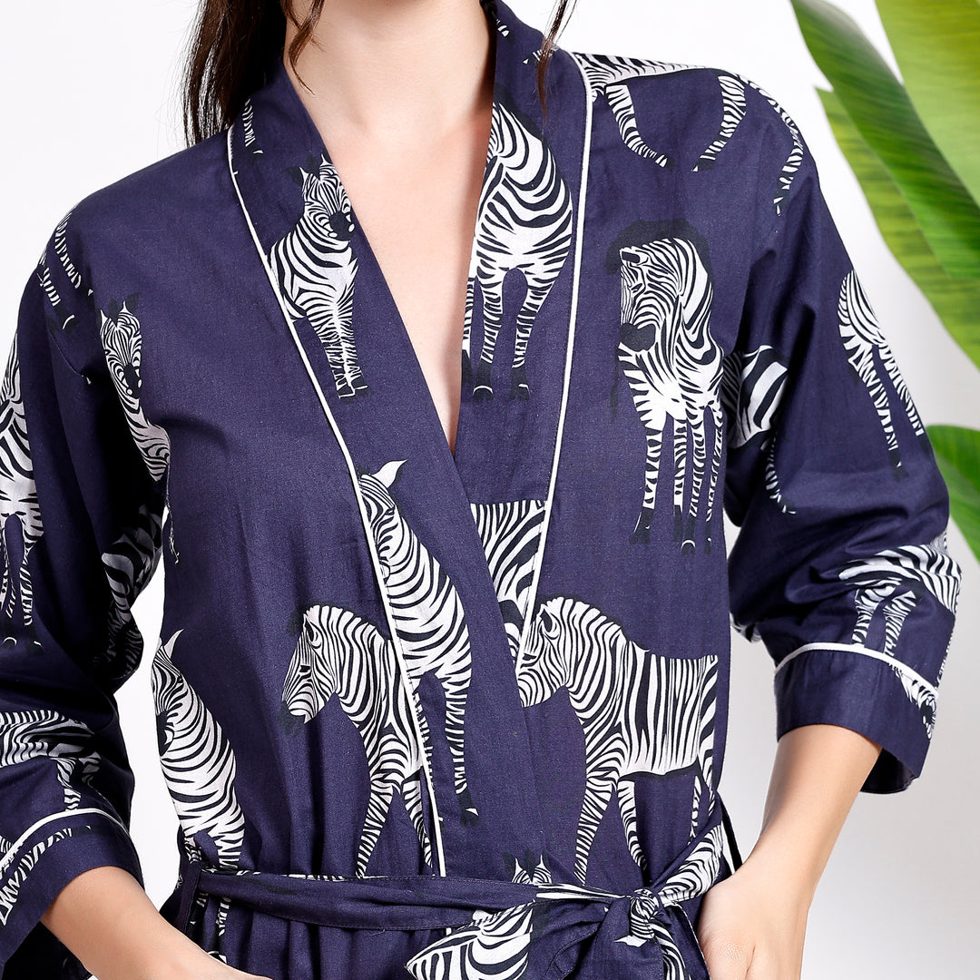 Plush cotton kimono