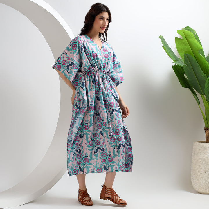 Loose fit Indian kaftan – plus size cotton bohemian dress