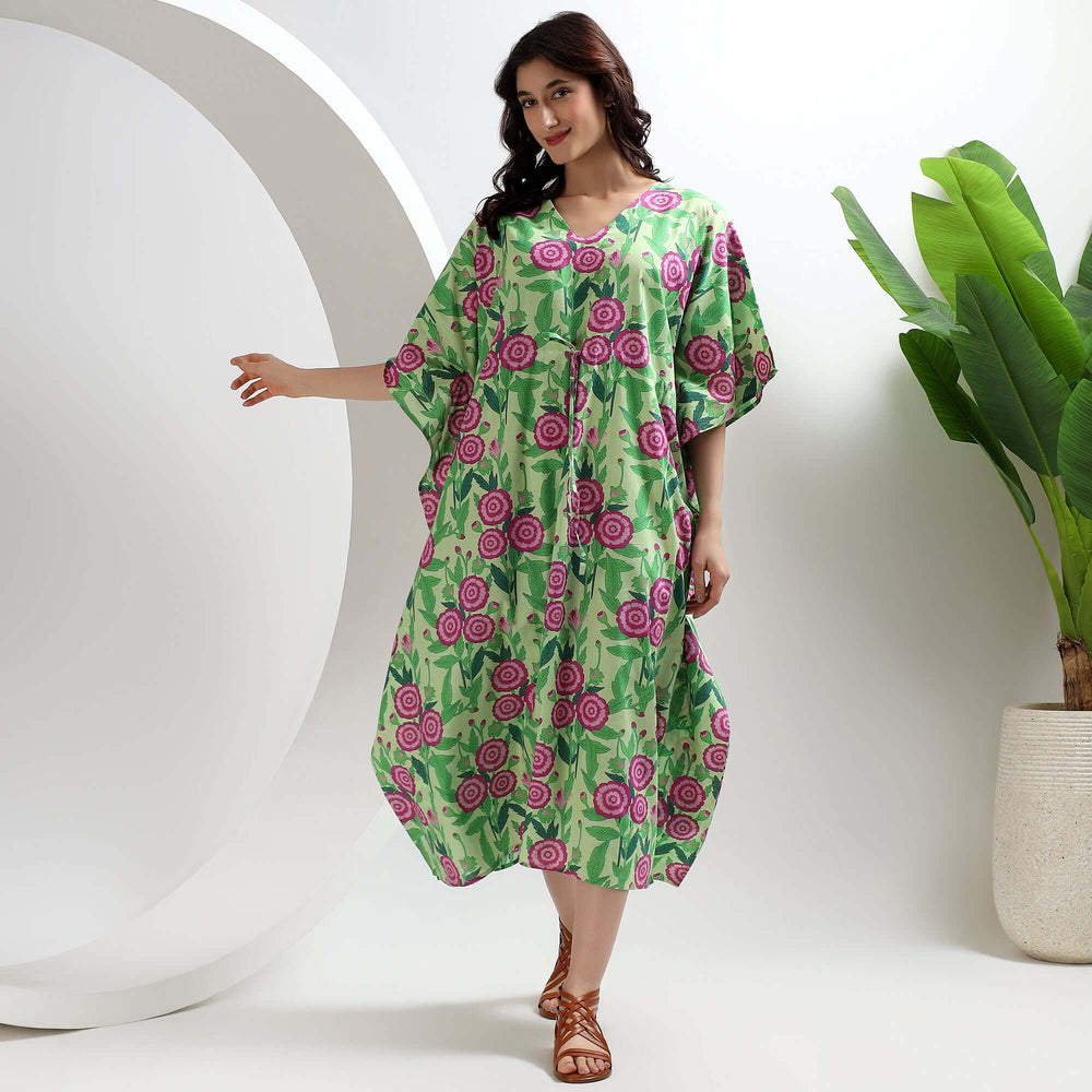 Plus size Indian cotton kaftan dress