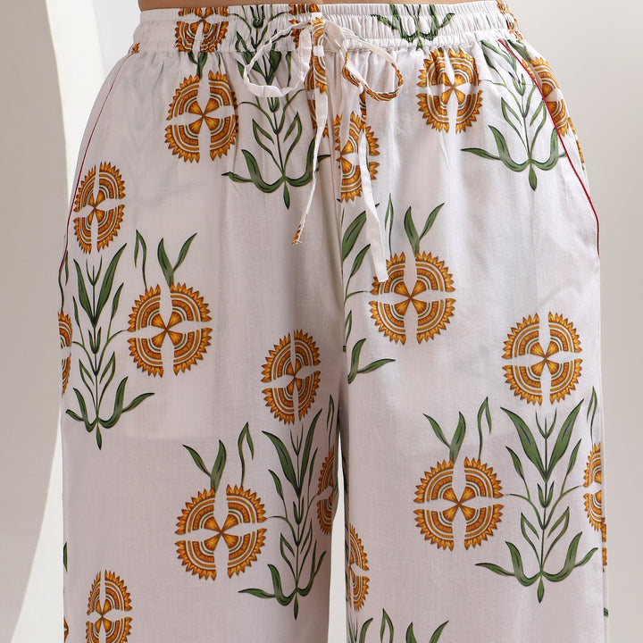 Indian print cotton pajamas for women – hand block prints PJ set