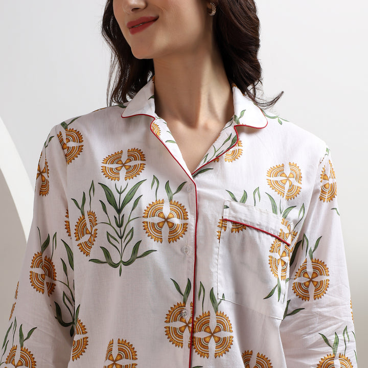 Matching cotton pajamas for women – handmade Indian PJs