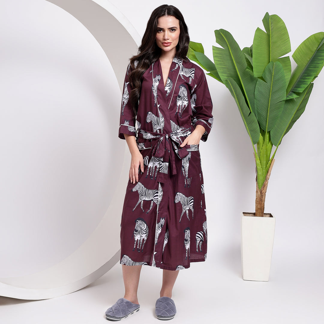 Cozy Cotton Kimono Robes for Women's Nightwear