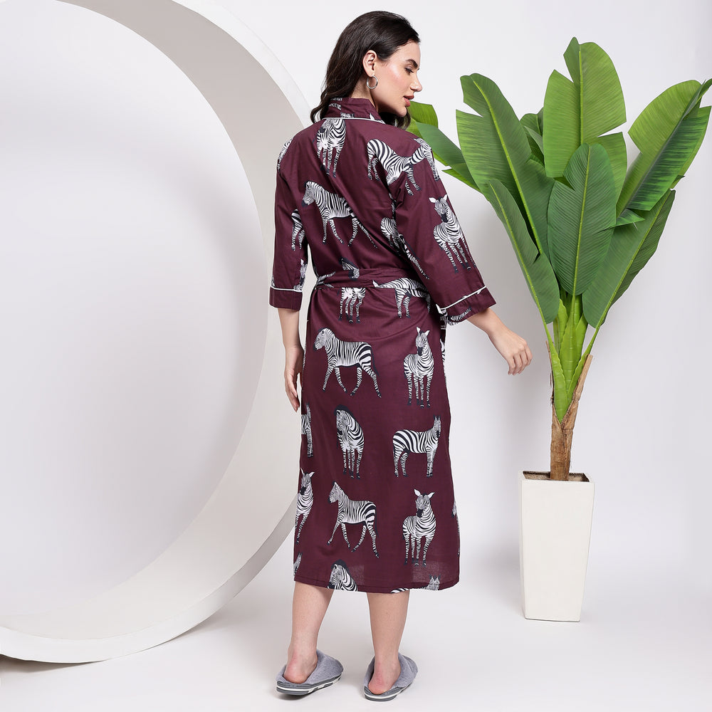 Wine Kimono Robe