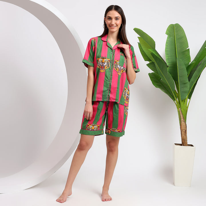 Roaring Tiger: Women's Pj Shorts for A Modern Wear