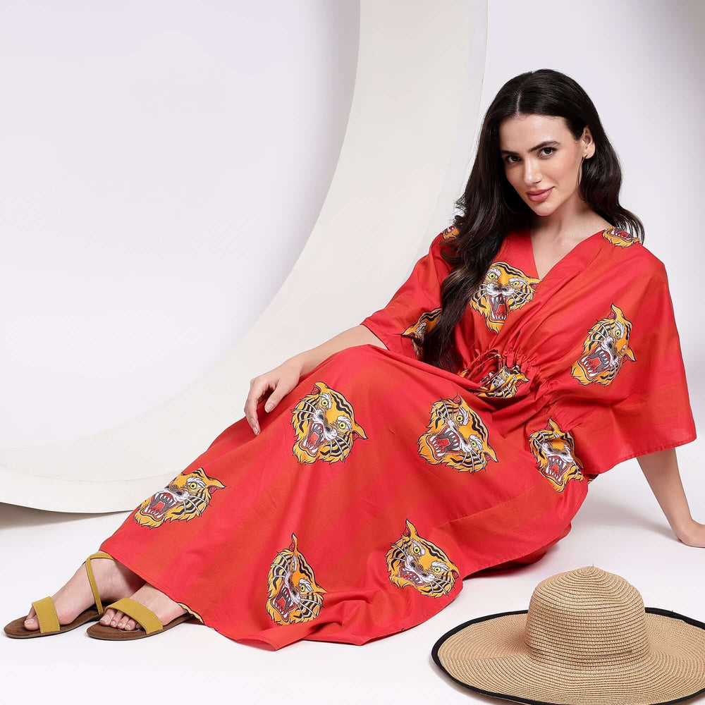 Animal print kaftan for women – cotton caftan dress
