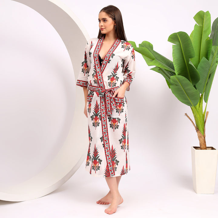 Soft White Robes for Women | Lightweight Cotton Loungewear