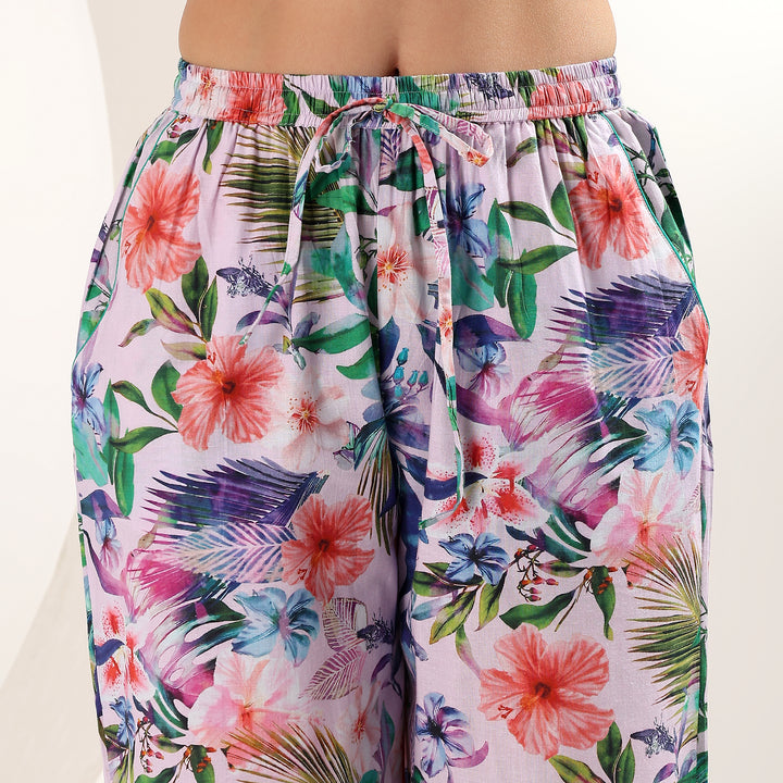 Tropical prints pajama set & PJs for women – Indian block print cotton
