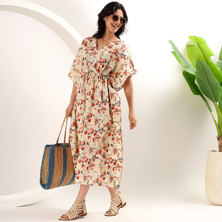 Floral Cotton Kaftans & Aabaya – Indian Block Print Summer Dress