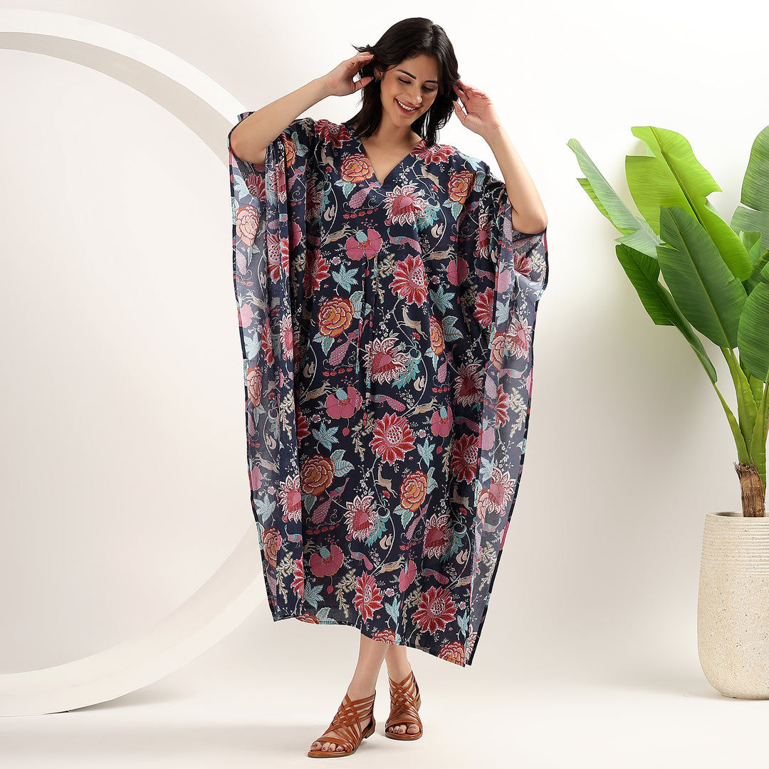 Lightweight cotton boho caftan for summer