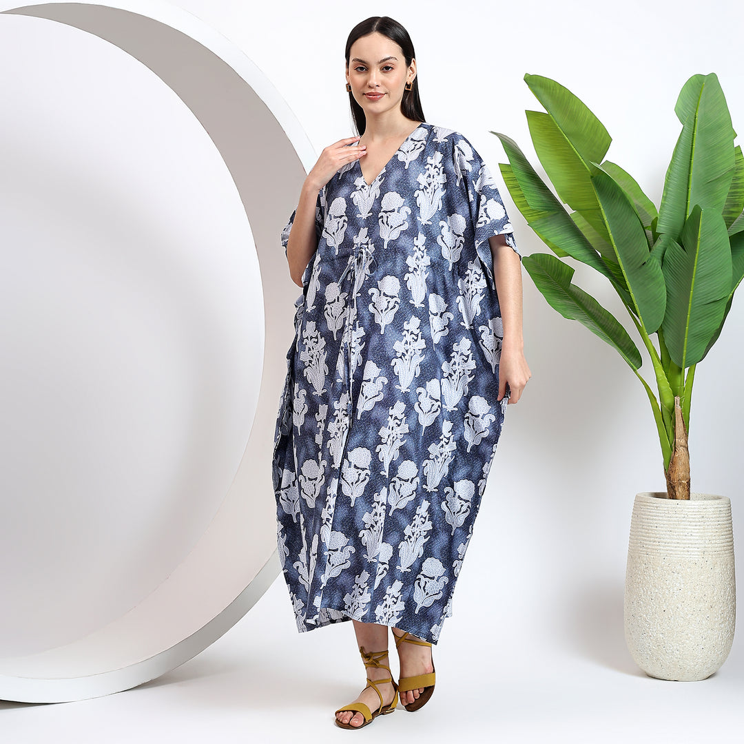 Cotton kaftan dress – Indian block print and Moroccan fusion