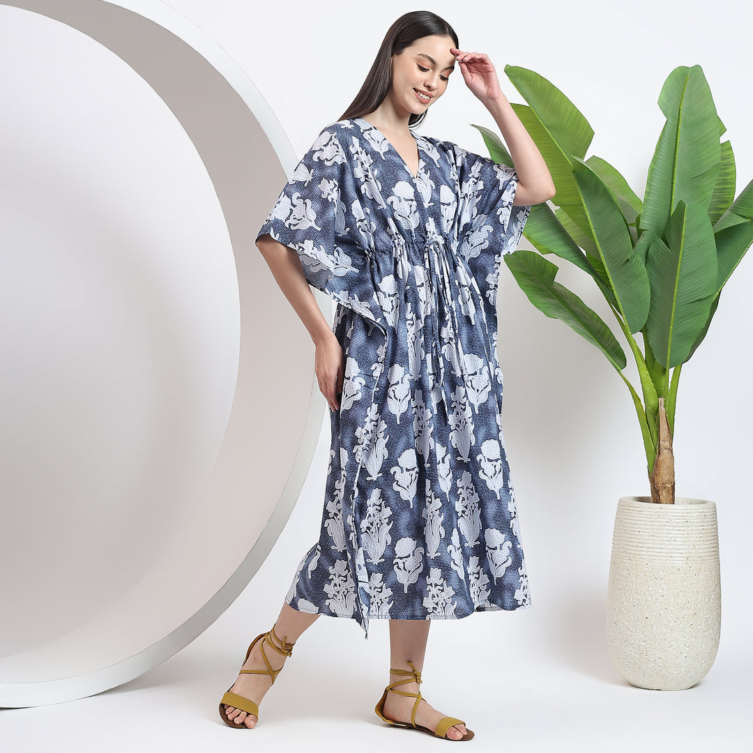 Moroccan caftan dress – Indian block printed cotton kaftan