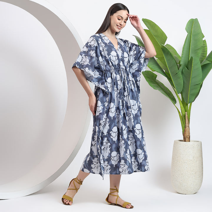 Moroccan caftan dress – Indian block printed cotton kaftan