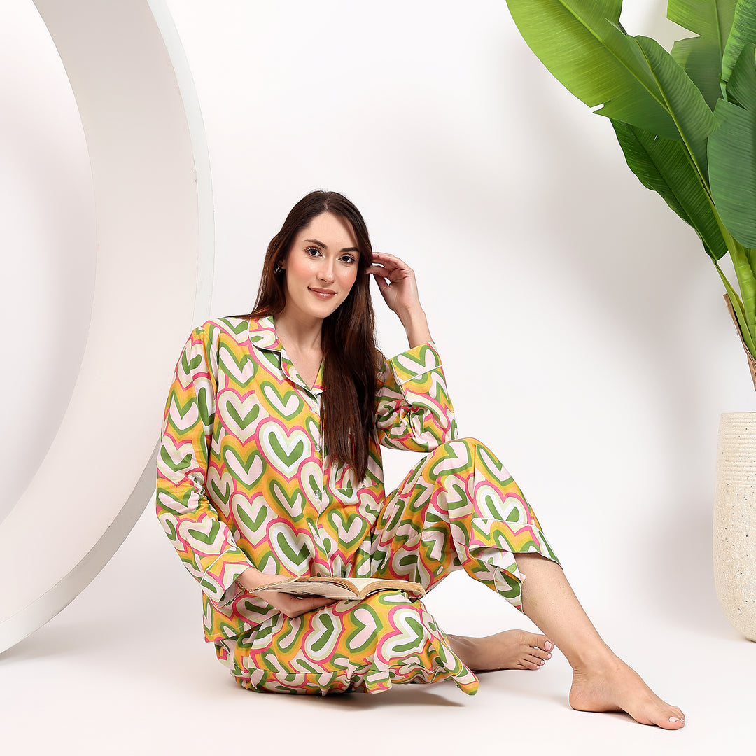 Comfortable block print cotton pajamas – matching family PJ set