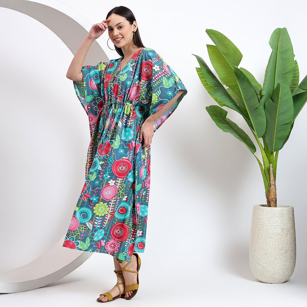 Boho cotton caftan – Indian and Japanese style kaftan dress