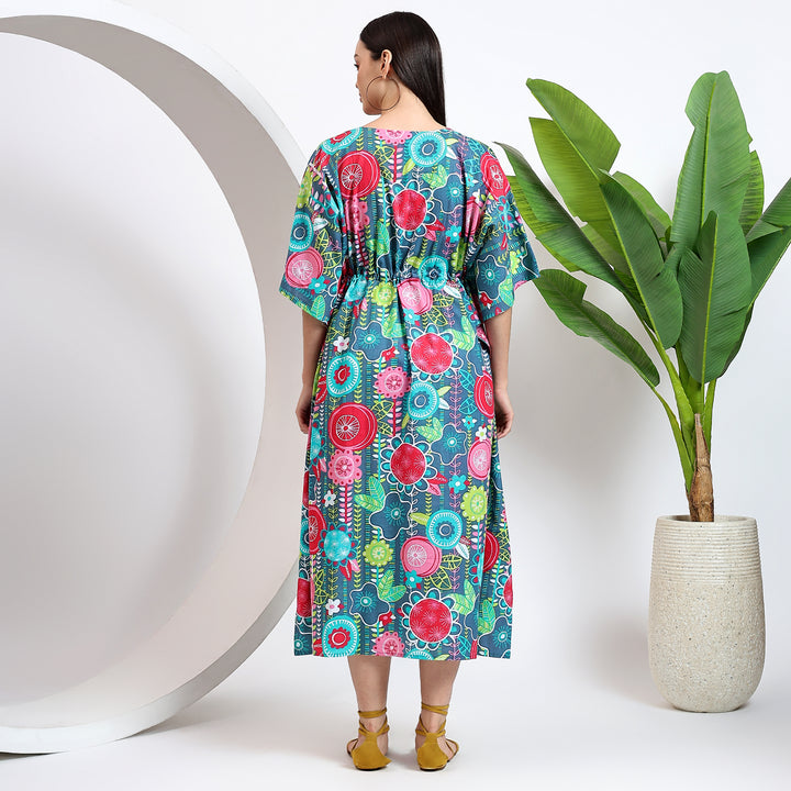 Japanese inspired caftan – Indian block print cotton kaftan