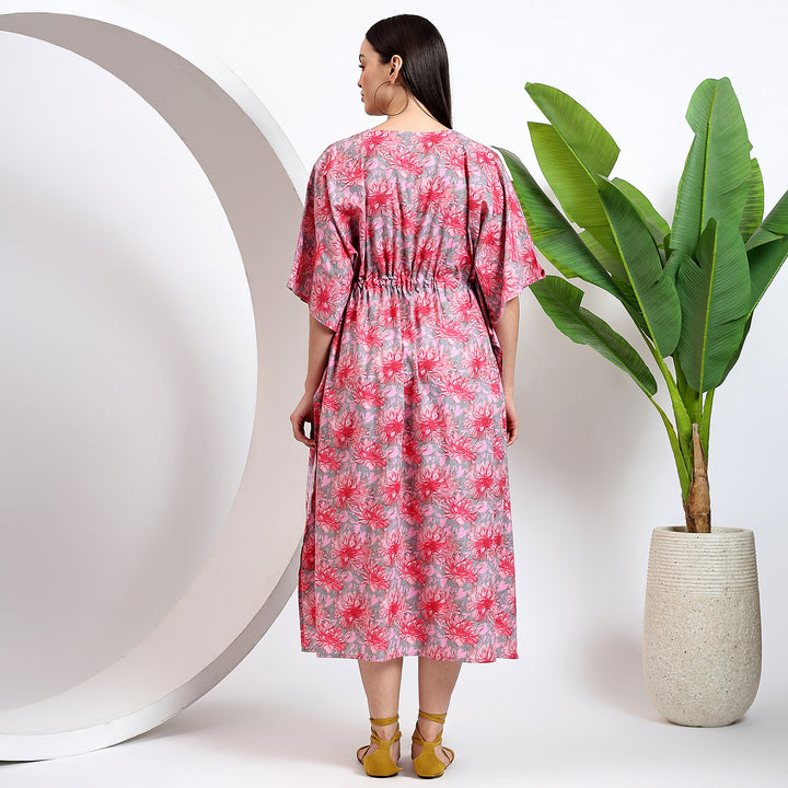 Boho vintage kaftan – Indian hand block printed cotton dress