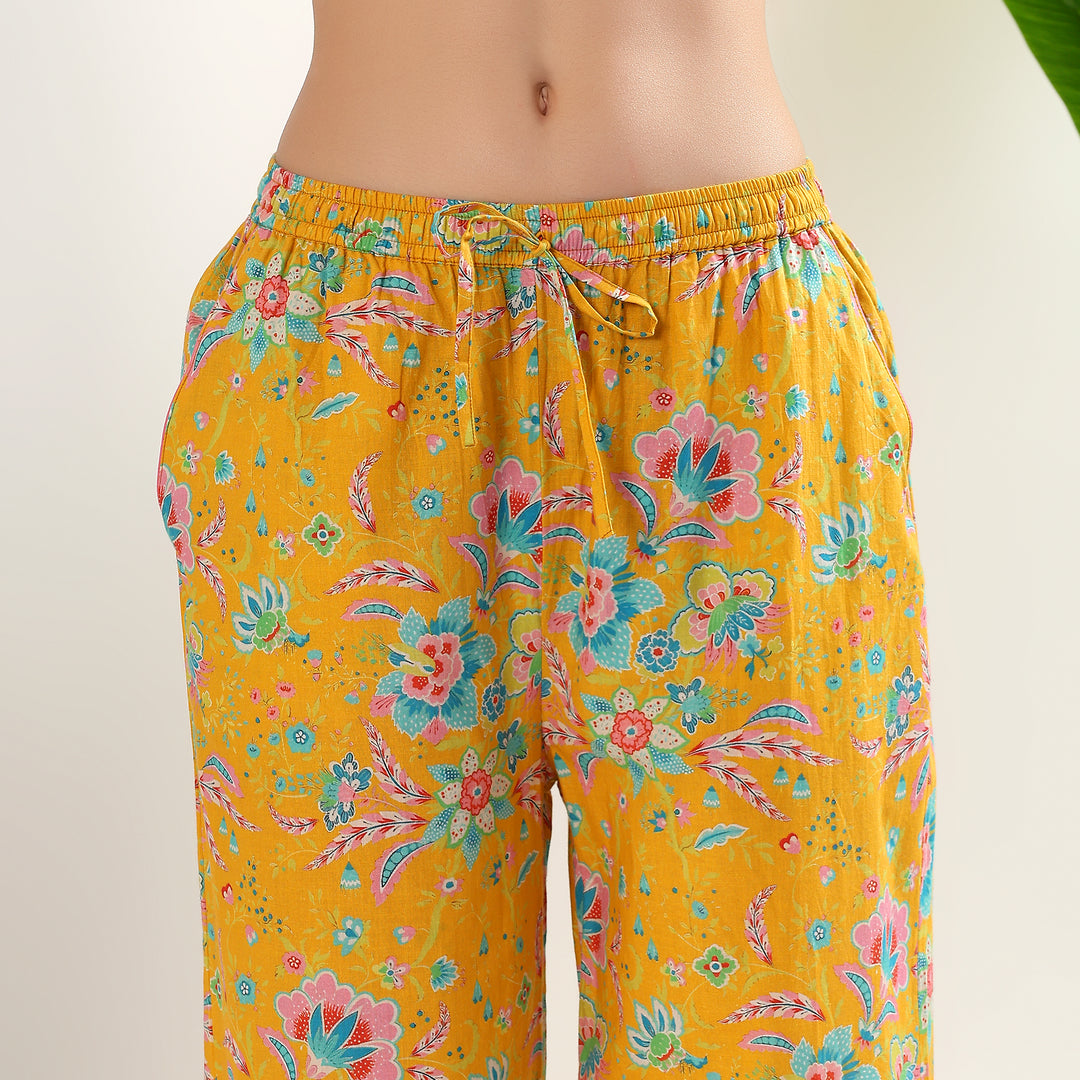 Block print floral cotton pajamas & PJ sets – Indian sleepwear for women