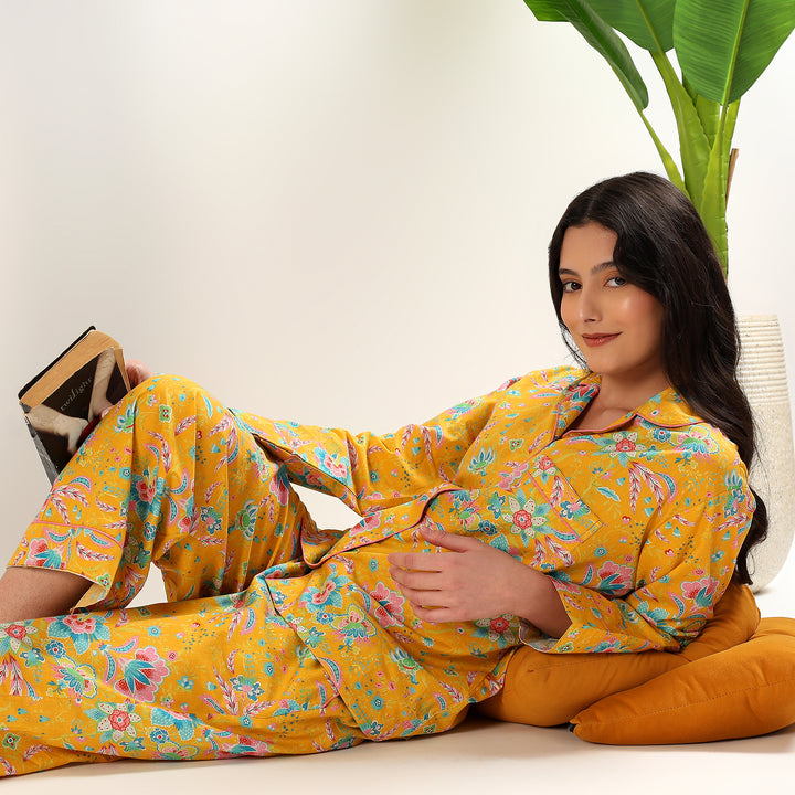 Block Print Floral Pajamas & PJ Sets – Indian Cotton PJs for Women