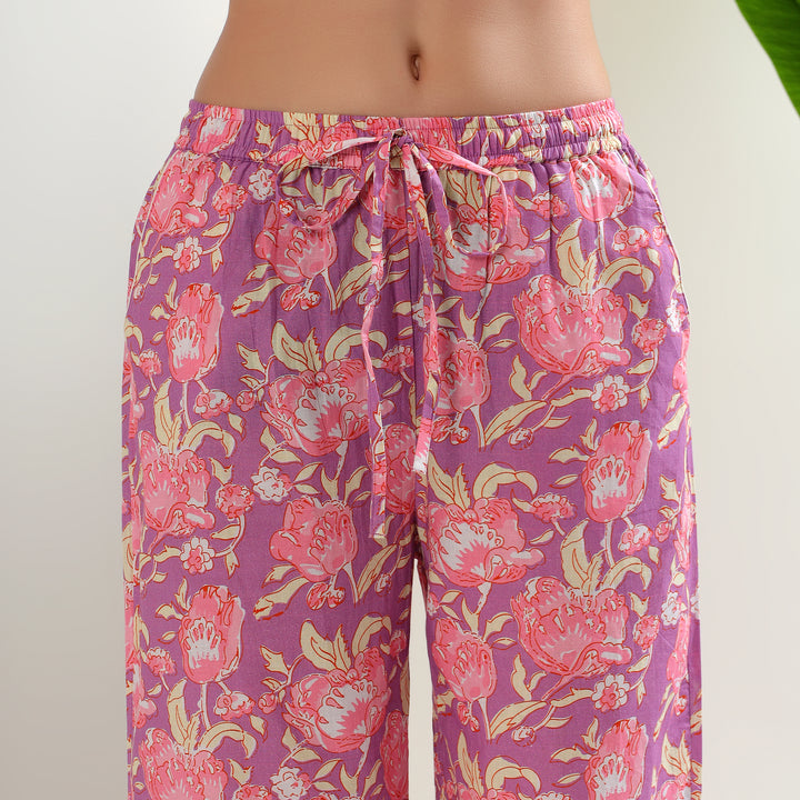 Block Print Pajamas for Women – Indian Cotton PJs Matching PJ Set
