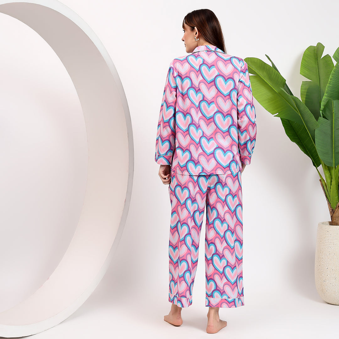 Women’s block print matching PJs – cotton pajama set