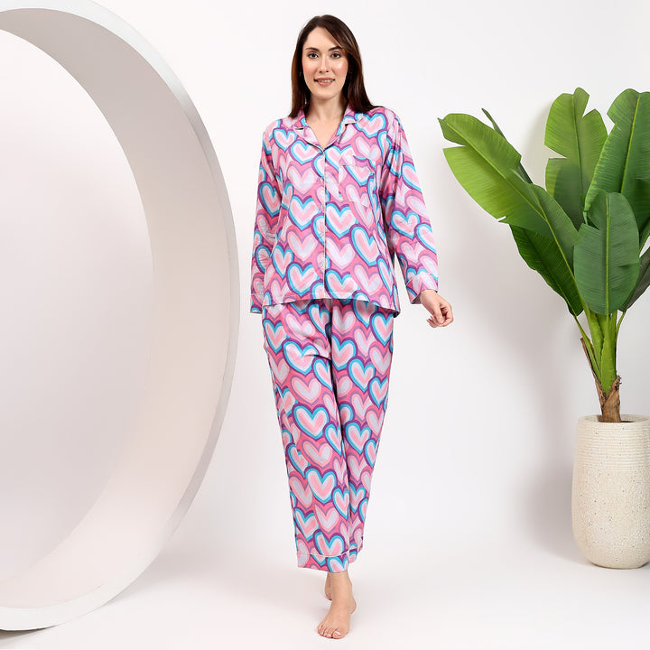 Handmade cotton pajamas – striped block print family PJs