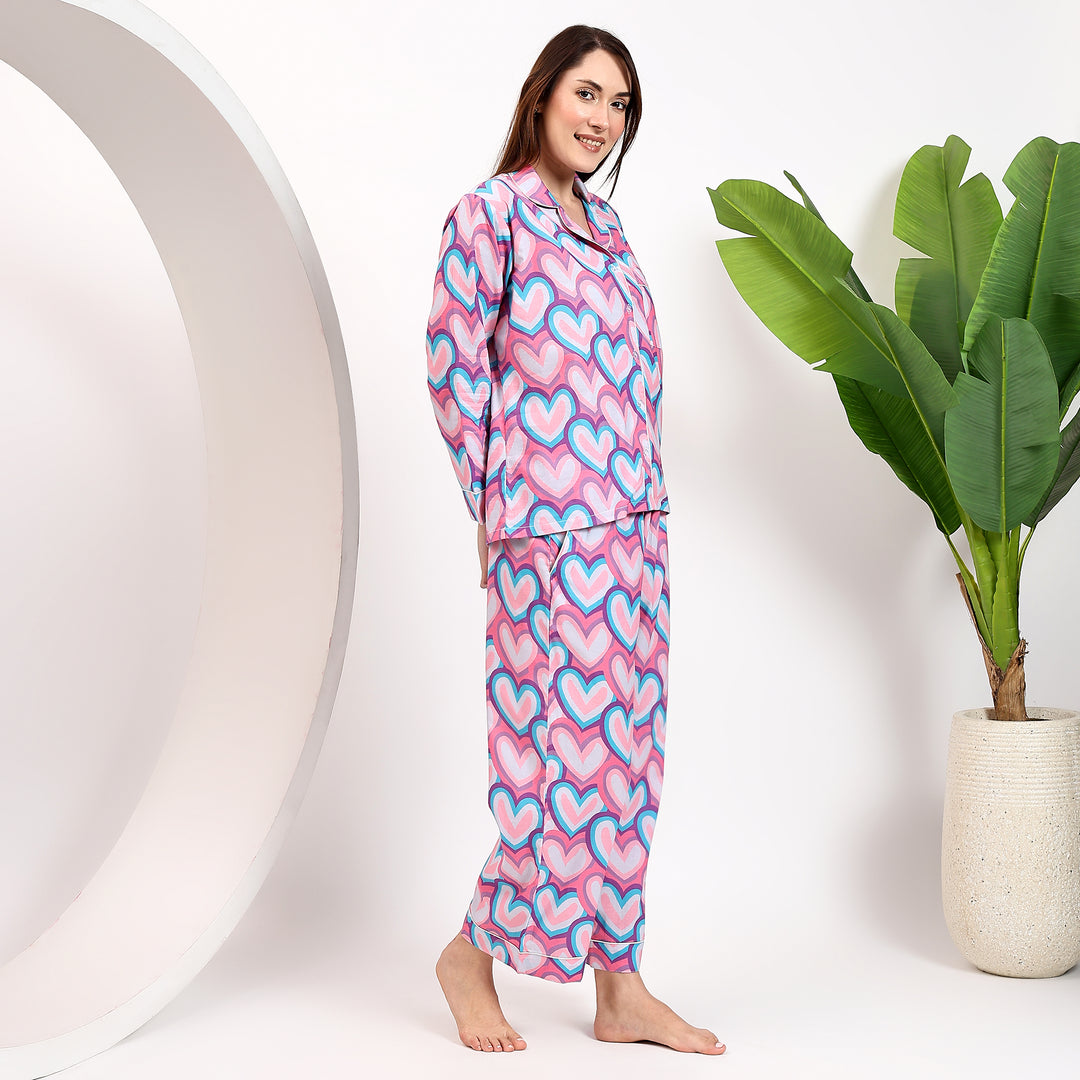 Handmade cotton matching pajama set for women