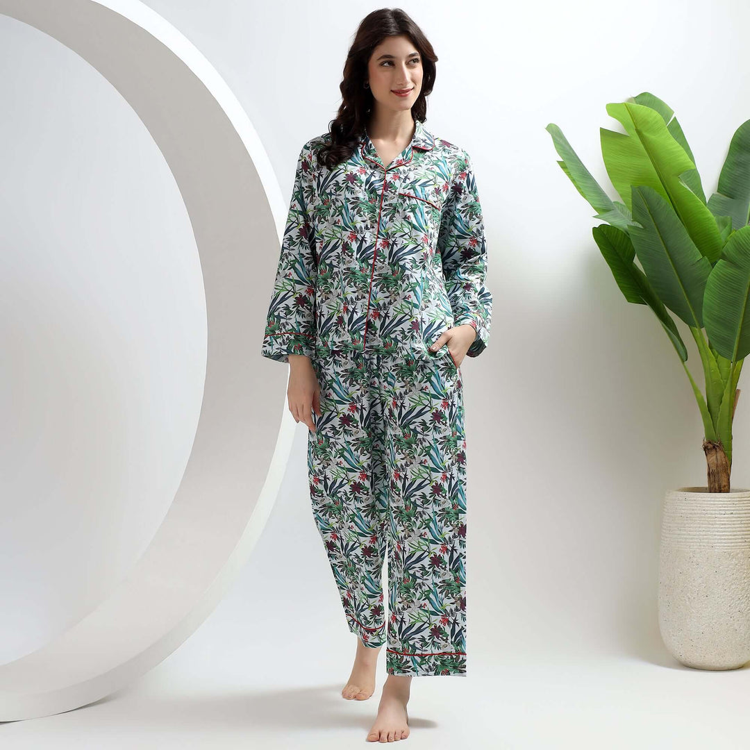 cotton pj dress women CHUNG Women's Cotton Nightgowns Long Sleeve Above Knee Vivid Print Nighties Sleepshirts Dress Sleepwear Autumn Winter, S, Aqua Blue Butterfly at Amazon Women's Clothing store