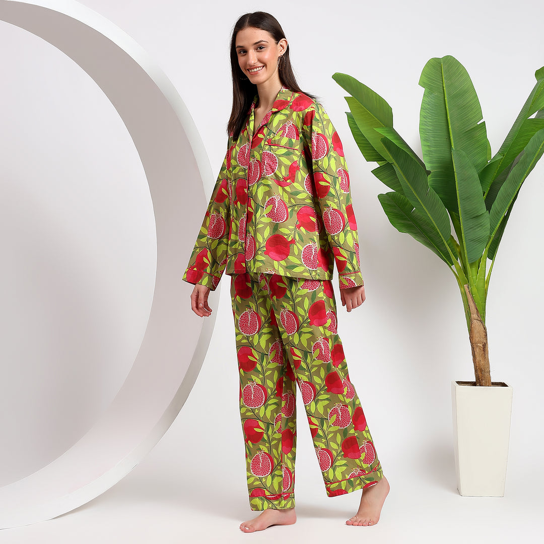 Fruits Print Women's Pajama Set ~ Sleep And Lounge!