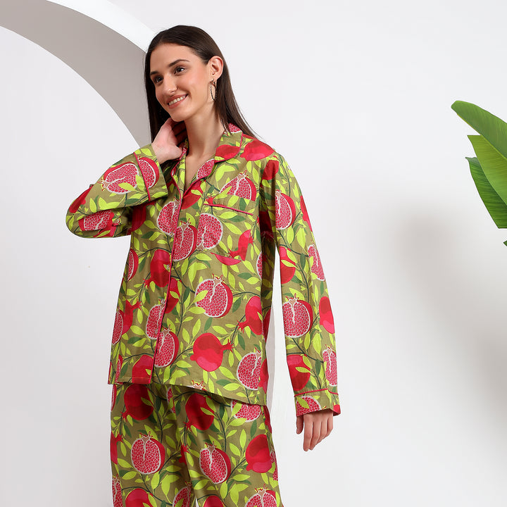 Fruits Print Women's Pajama Set ~ Sleep And Lounge!