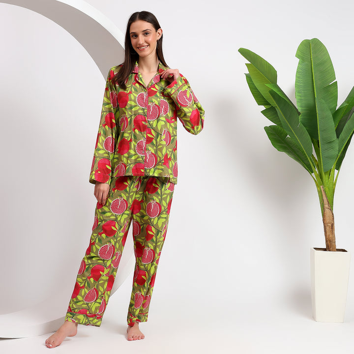 Fruits Print Women's Pajama Set ~ Sleep And Lounge!