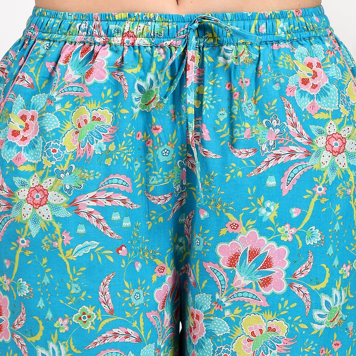 Women’s cotton pajama sets – floral block print Indian sleepwear