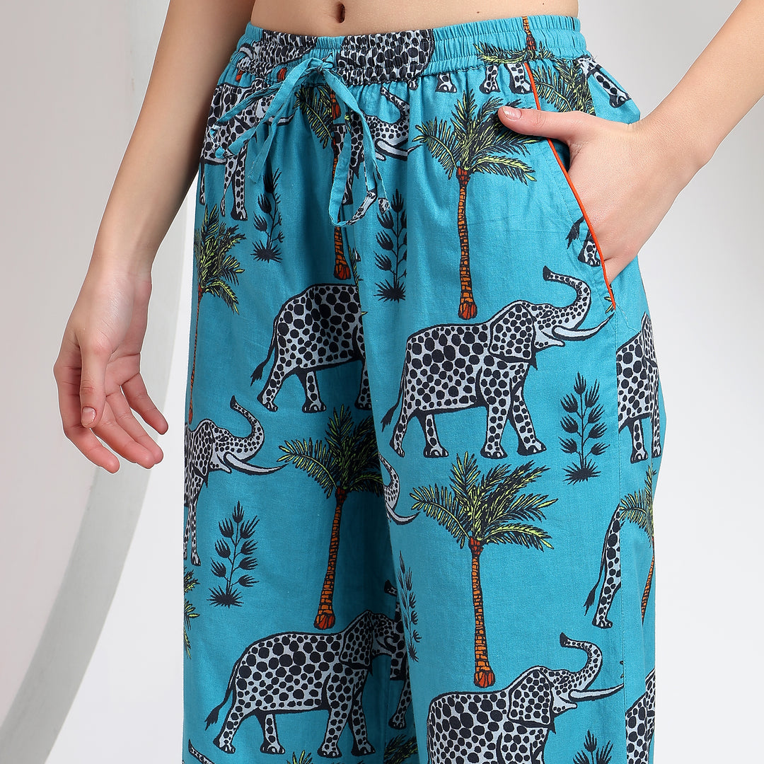 Blue Elephant Print Pjs: A Perfect Nightwear Choice