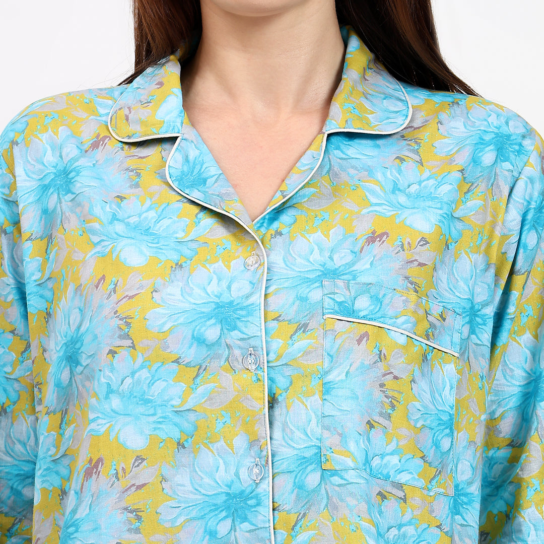 Indian Block Print Cotton Pajama Set – Matching PJs for Women
