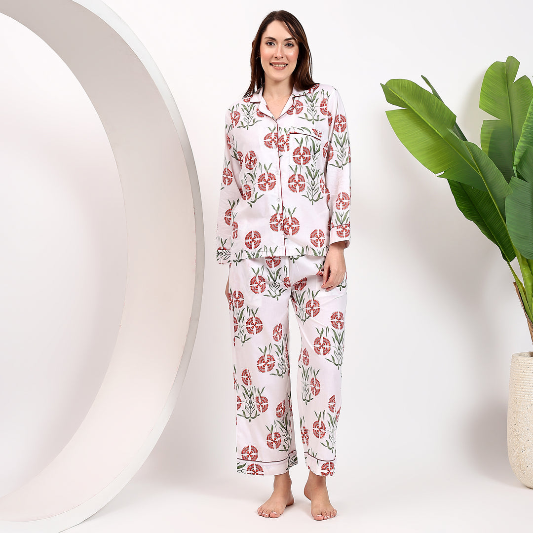 Handmade Indian block print pajamas – matching cotton PJ set