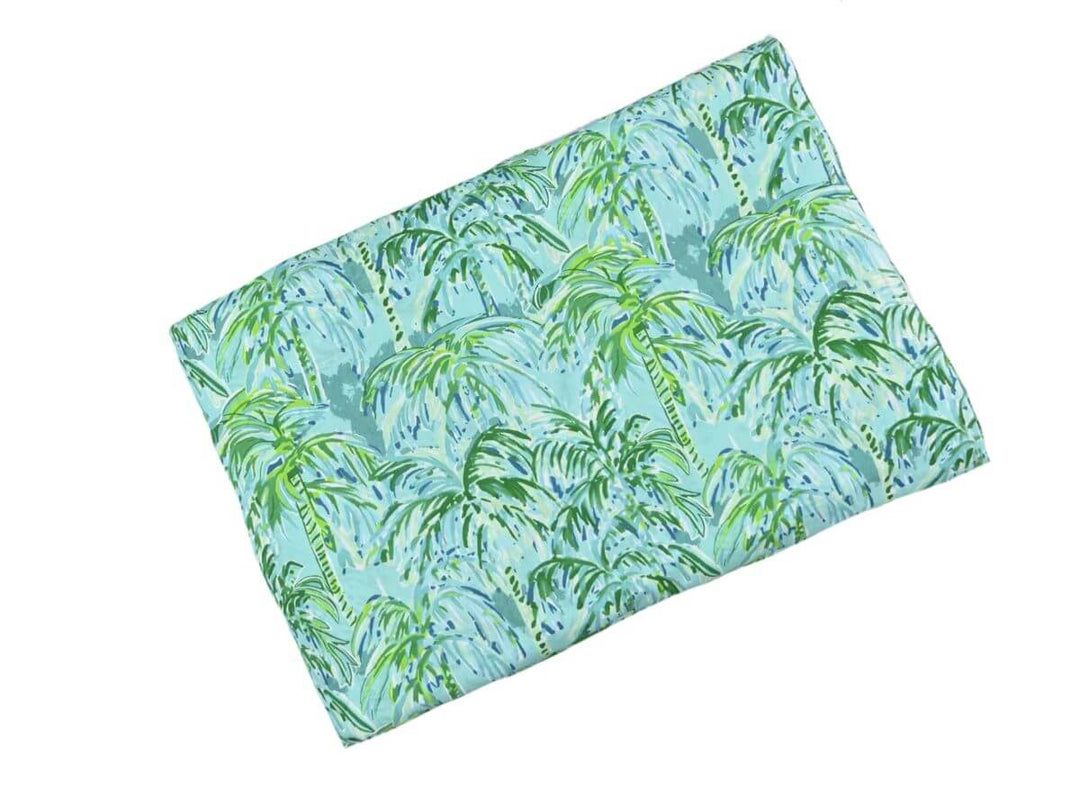 tropical palm print quilting fabric - decorative palm tree cotton yardage