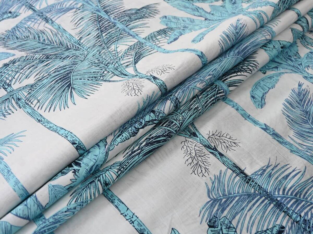 Tropical Indian printed cotton fabric by the yard fabric store online