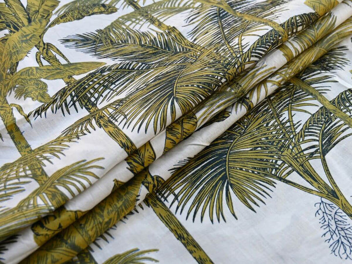 Cloth Material Online India | Palm Print Fabrics from India – Indolibas