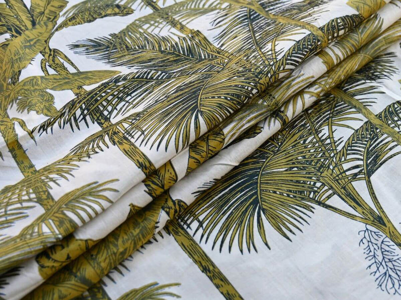 Cloth Material Online India | Palm Print Fabrics from India – Indolibas