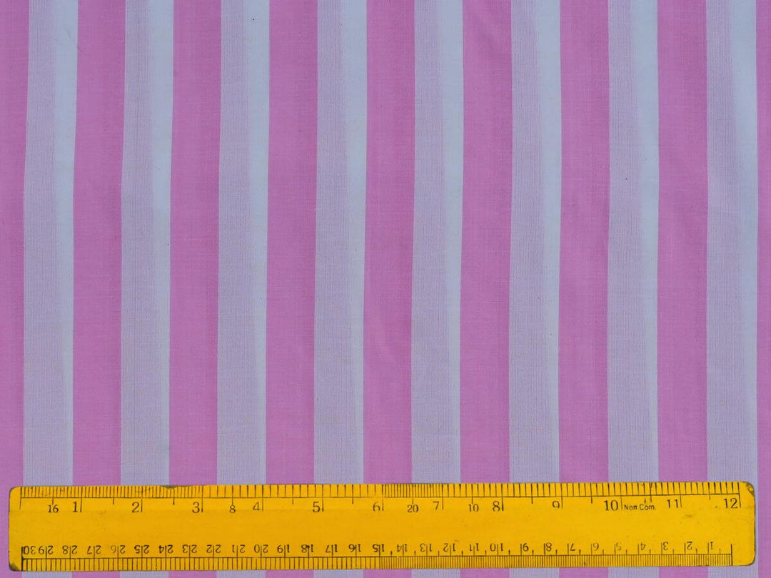 Yarn Dyed Fabric by the Yard in pink stripe pattern, perfect for women's clothing and sewing projects.