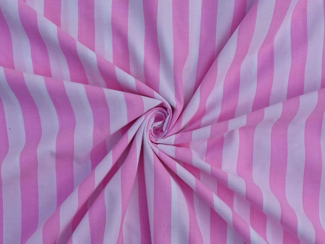 Pink stripe yarn dyed fabric by the yard online fabrics store
