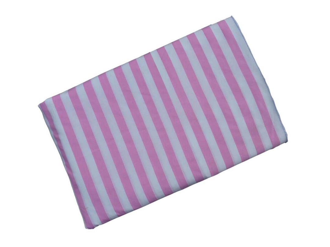 Pink stripe yarn dyed fabric by the yard for quilting crafts