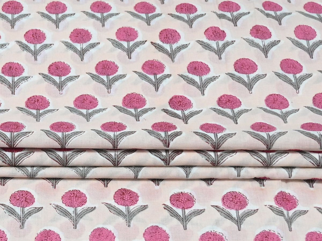 Block print cotton fabric for clothing sewing - Indian block print cotton fabric for DIY projects
