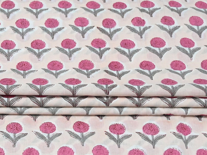 Block print cotton fabric for clothing sewing - Indian block print cotton fabric for DIY projects