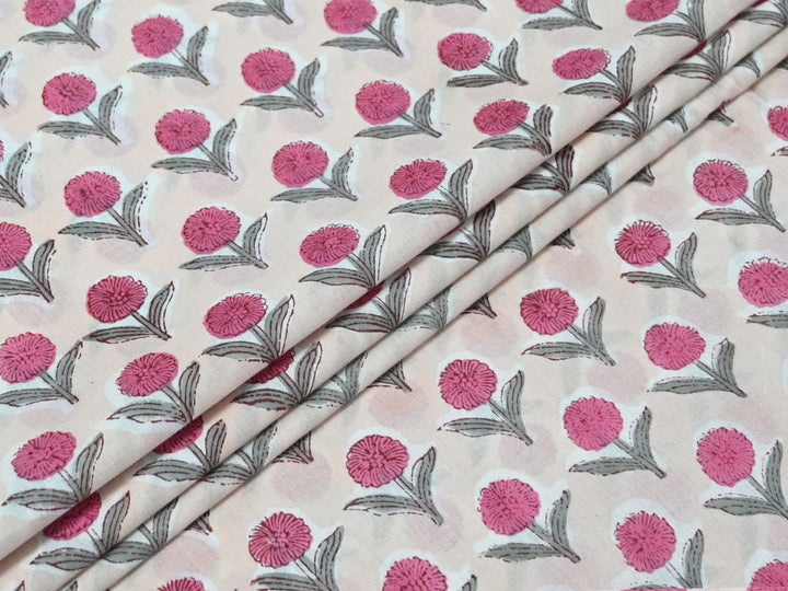 Handmade Block Print Fabric by the Yard | Indian Cotton Cloth for Sewing