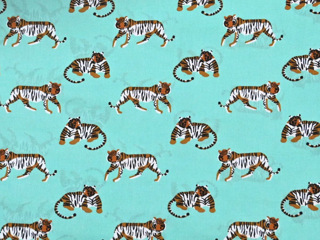 traditional indian block print tiger pattern cotton fabric