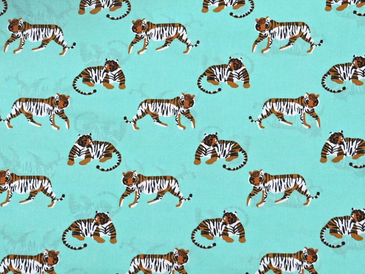 traditional indian block print tiger pattern cotton fabric